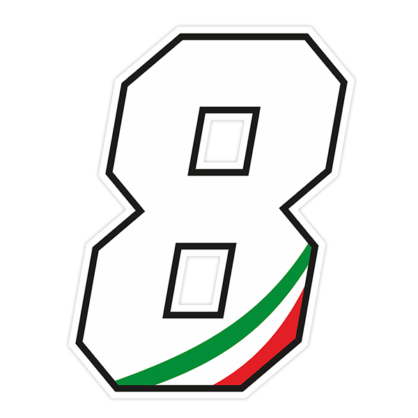 Adesivi per Auto e Moto: Numeri Italia 0