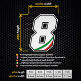 Adesivi per Auto e Moto: Numeri Italia 3