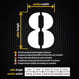 Adesivi per Auto e Moto: Numeri old stencil 2