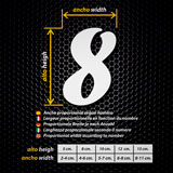 Adesivi per Auto e Moto: Numeri forte 2