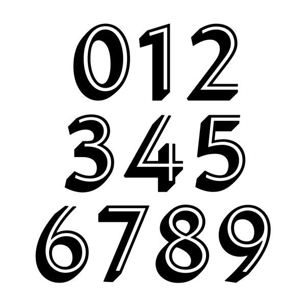 Adesivi per Auto e Moto: Numeri dimensional