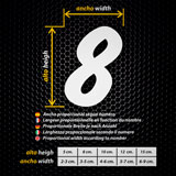 Adesivi per Auto e Moto: Numeri signpainter 2