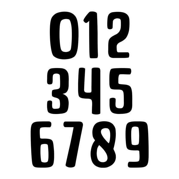 Adesivi per Auto e Moto: Numeri Cherish in Grande Formato