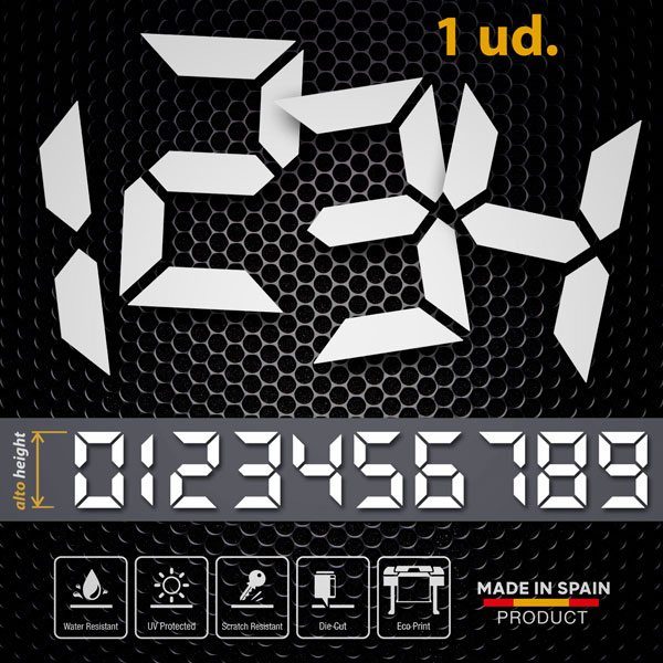 Adesivi per Auto e Moto: Numeri Digitali di Stile Racing