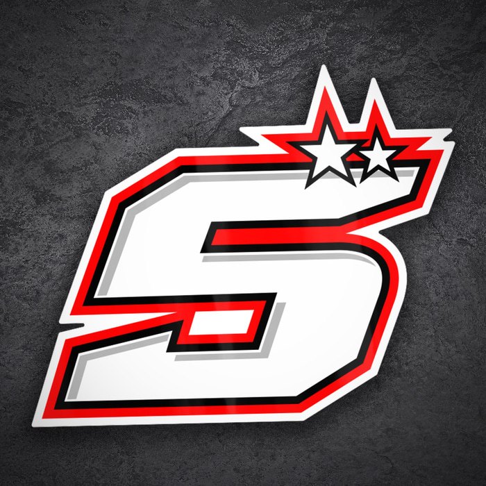 Adesivi per Auto e Moto: Numero 5 Johann Zarco MotoGP