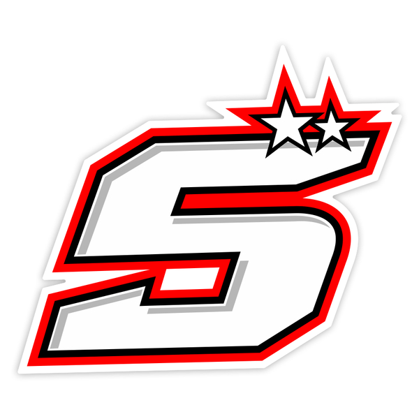 Adesivi per Auto e Moto: Numero 5 Johann Zarco MotoGP