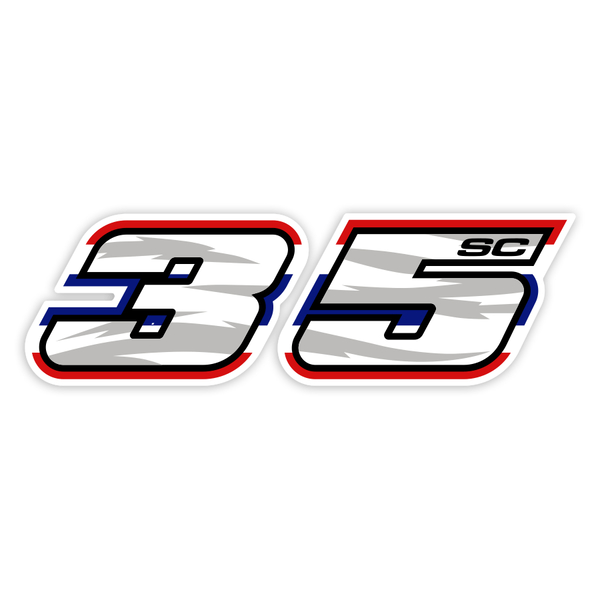Adesivi per Auto e Moto: Somkiat Chantra Numero 35 MotoGP