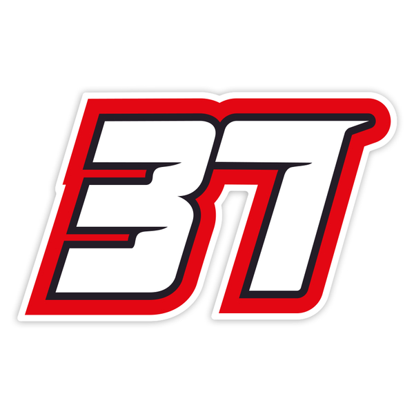 Adesivi per Auto e Moto: Numero 37 di Pedro Acosta