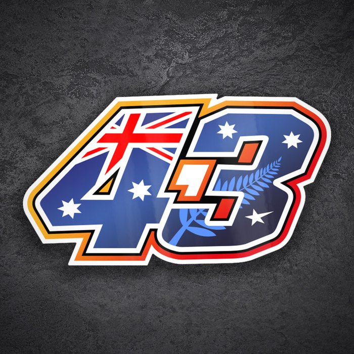 Adesivi per Auto e Moto: Jack Miller Numero 43 MotoGP