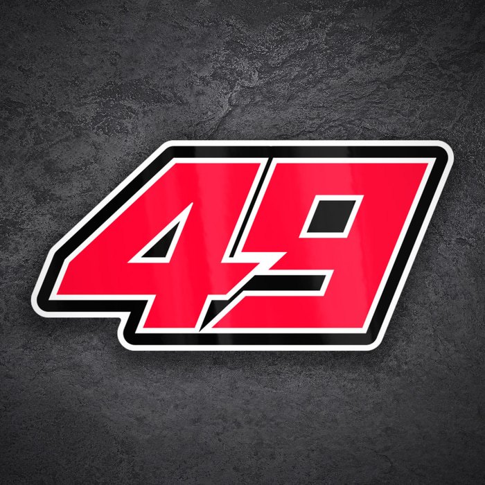 Adesivi per Auto e Moto: Numero 49 con Stile Geometrico