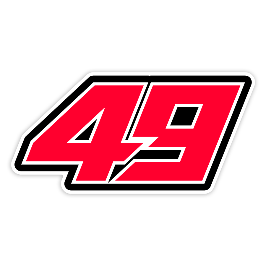 Adesivi per Auto e Moto: Numero 49 con Stile Geometrico