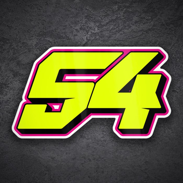 Adesivi per Auto e Moto: Numero 54 MotoGP Fermín Aldeguer