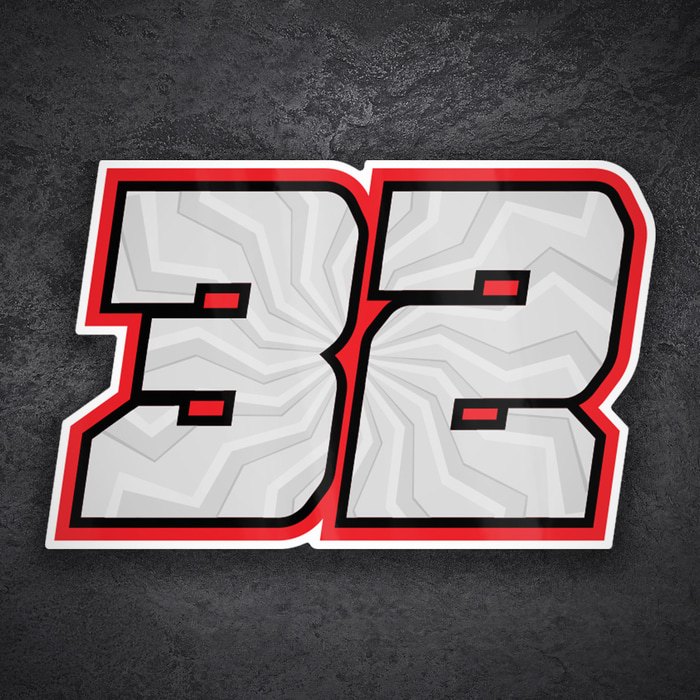 Adesivi per Auto e Moto: Numero 32 MotoGP Lorenzo Savadori