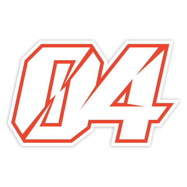 Adesivi per Auto e Moto: Numero 04 MotoGP Andrea Dovizioso