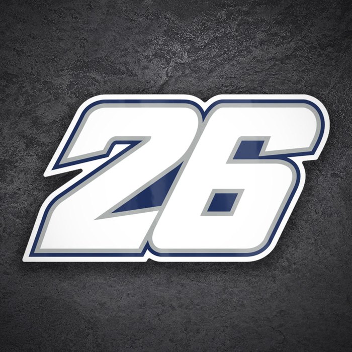 Adesivi per Auto e Moto: Numero 26 MotoGP Dani Pedrosa