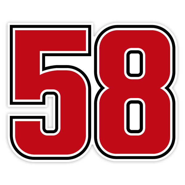 Adesivi per Auto e Moto: Numero 58 MotoGP Marco Simoncelli