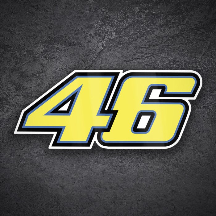 Adesivi per Auto e Moto: Numero 46 MotoGP Valentino Rossi