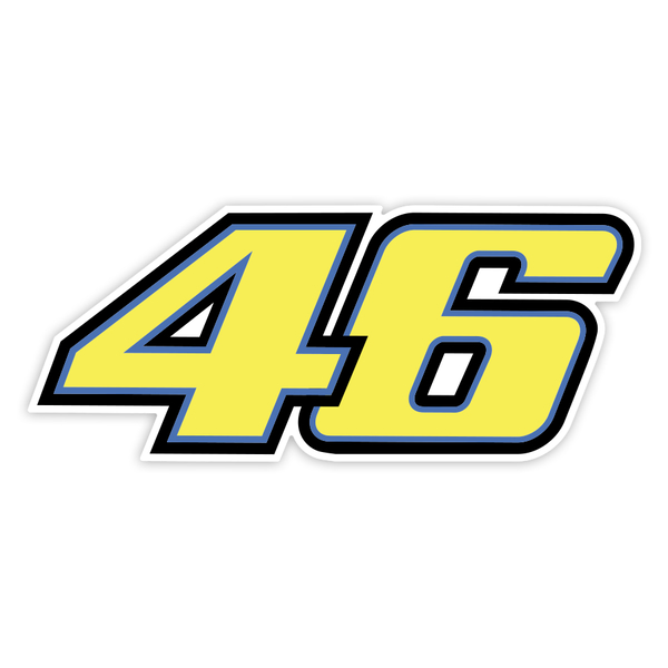 Adesivi per Auto e Moto: Numero 46 MotoGP Valentino Rossi