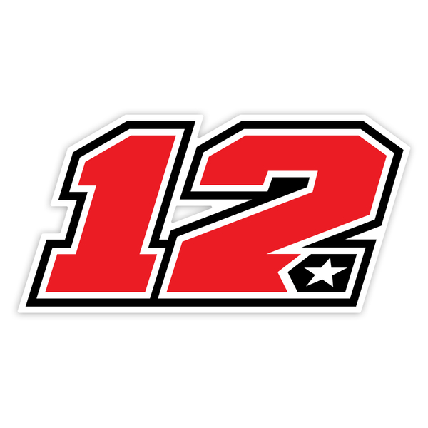 Adesivi per Auto e Moto: Numero 12 MotoGP Maverick Viñales