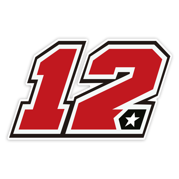 Adesivi per Auto e Moto: Numero 12 MotoGP Maverick Viñales