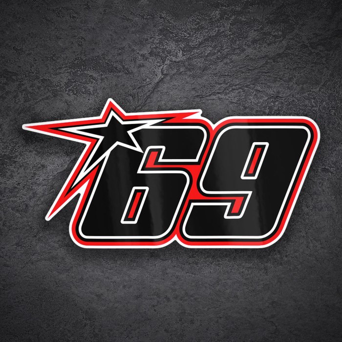 Adesivi per Auto e Moto: Numero 69 MotoGP Nicky Hayden