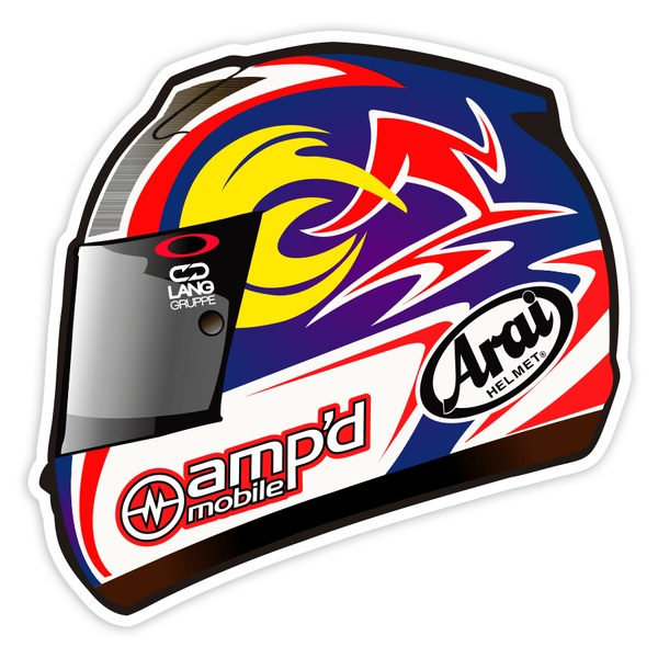 Adesivi per Auto e Moto: Casco MotoGP Nicky Hayden