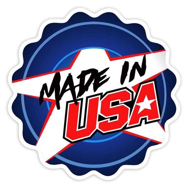 Adesivi per Auto e Moto: Design Patriottico Made in USA con Stella e Strisc