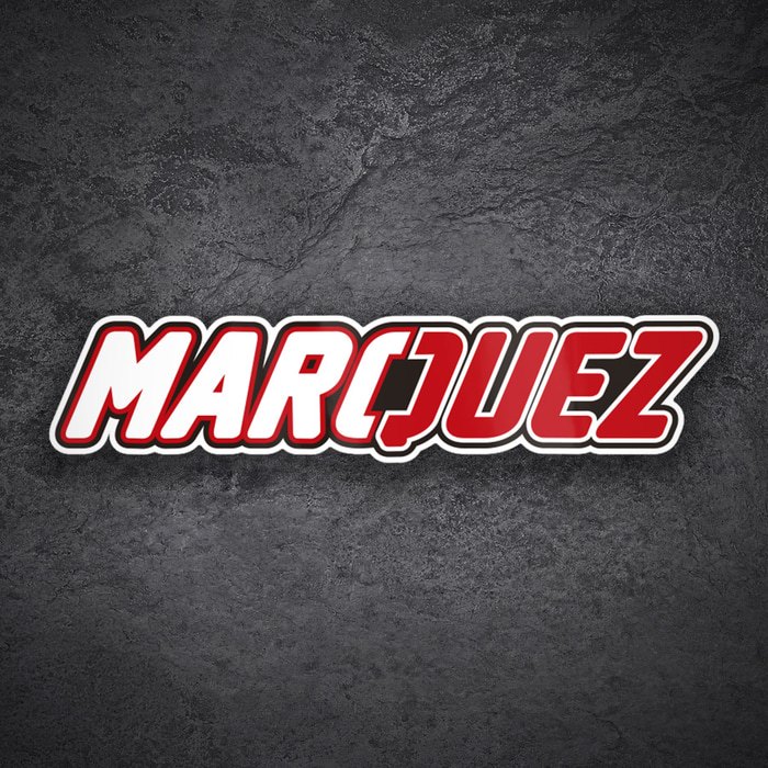 Adesivi per Auto e Moto: M&aacute;rquez in lettere maiuscole
