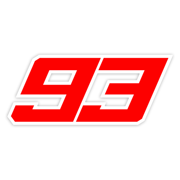 Adesivi per Auto e Moto: Numero 93 MotoGP Marc Márquez