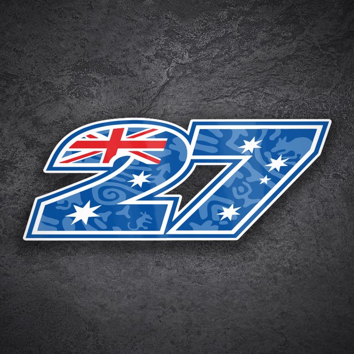 Adesivi per Auto e Moto: Numero 27 MotoGP Casey Stoner