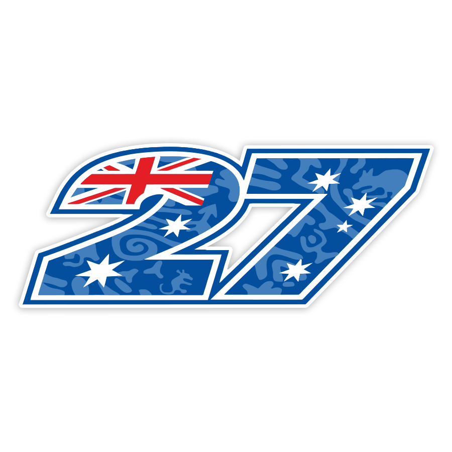 Adesivi per Auto e Moto: Numero 27 MotoGP Casey Stoner