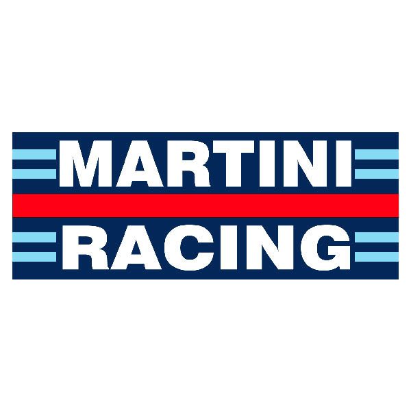 Adesivi per Auto e Moto: Martini Racing con Strisce Blu e Rosse
