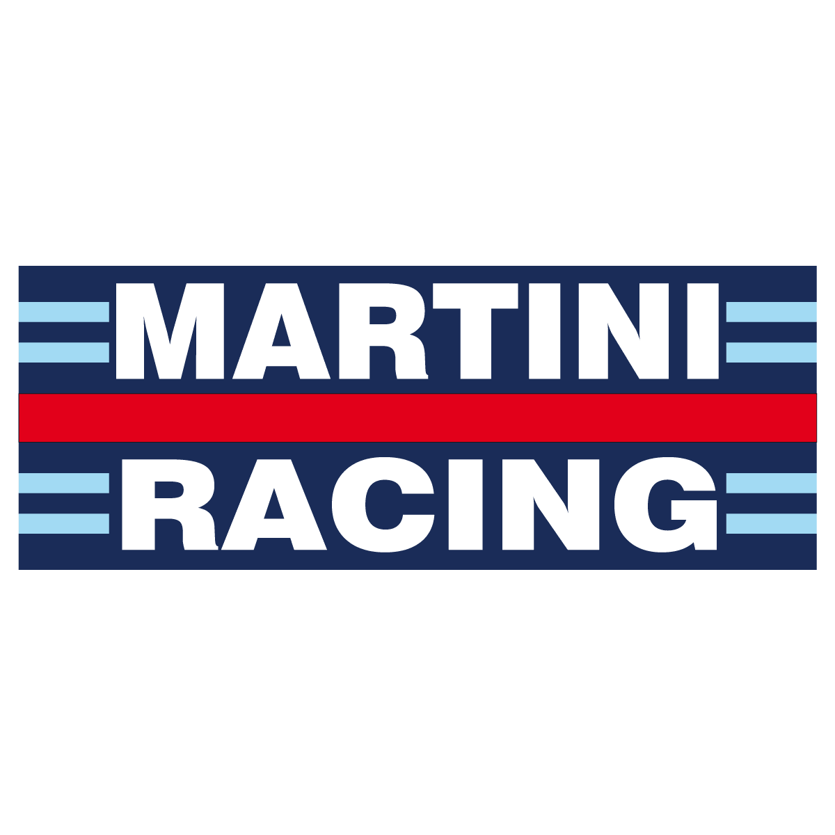 Adesivi per Auto e Moto: Martini Racing con Franjas Azul y Roja
