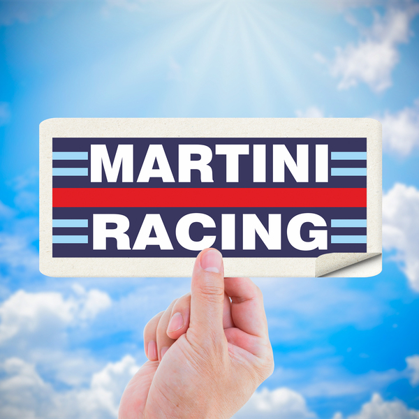 Adesivi per Auto e Moto: Martini Racing con Strisce Blu e Rosse