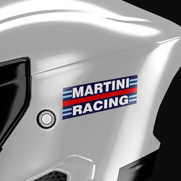 Adesivi per Auto e Moto: Martini Racing con Franjas Azul y Roja