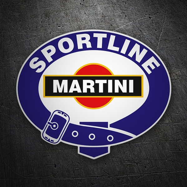 Adesivi per Auto e Moto: Martini Sportline Vintage con Fibbia di Cintura