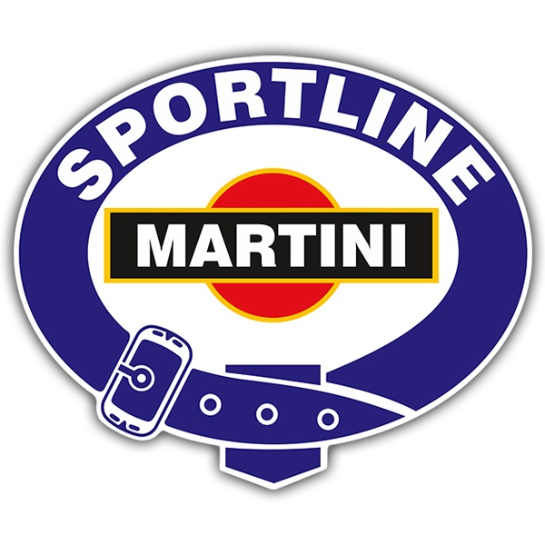 Adesivi per Auto e Moto: Martini Sportline Vintage con Hebilla di Cintur&oacute;n