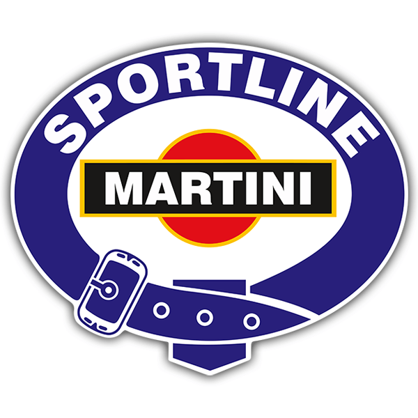 Adesivi per Auto e Moto: Martini Sportline Vintage con Fibbia di Cintura
