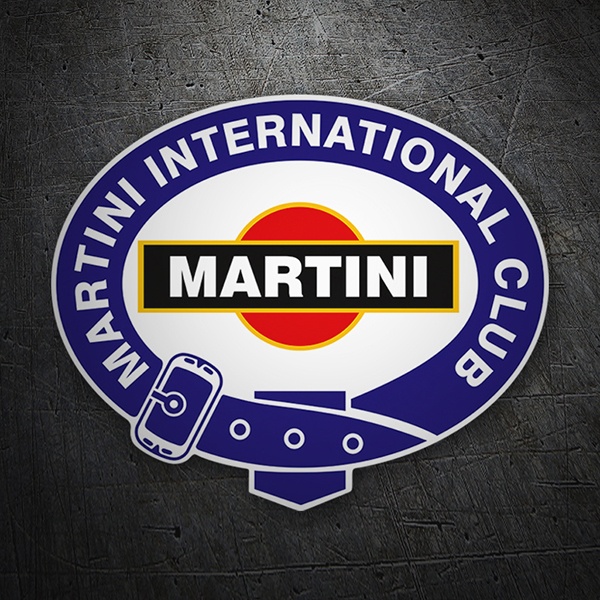 Adesivi per Auto e Moto: Martini International Club con Fondo Circolare Ros