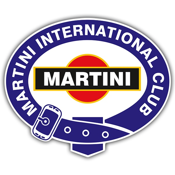 Adesivi per Auto e Moto: Martini International Club con Fondo Circolare Ros