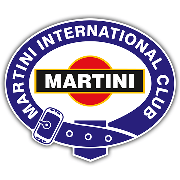 Adesivi per Auto e Moto: Martini International Club con Fondo Circolare Ros