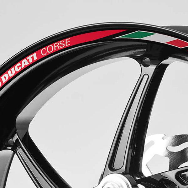 Adesivi per Auto e Moto: Kit adesivo ruote Strisce motoGP Ducati Corse 1