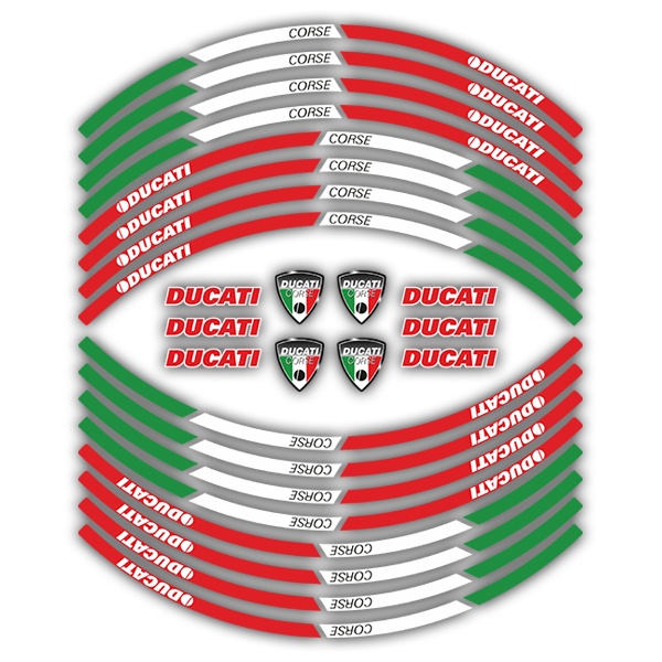 Adesivi per Auto e Moto: Adesivo ruote Strisce Bandiera dell