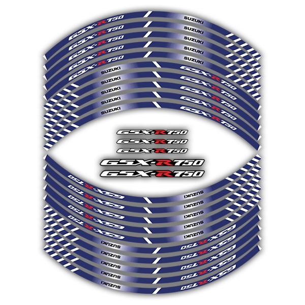 Adesivi per Auto e Moto: Kit Bandas ruote Suzuki GSX R750