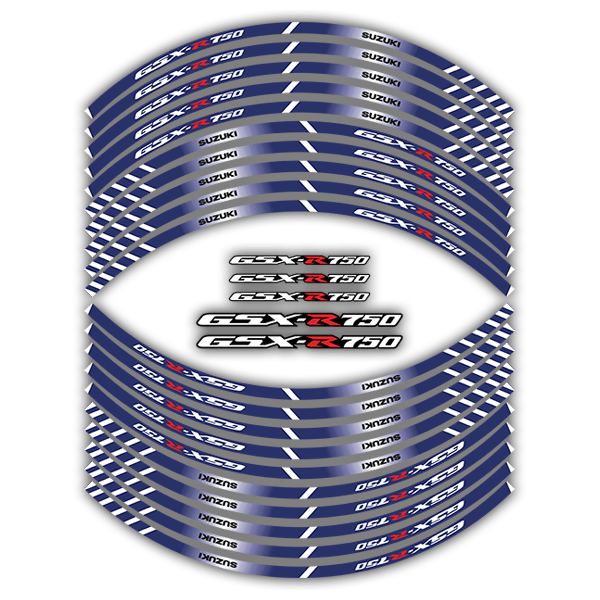 Adesivi per Auto e Moto: Kit Bandas ruote Suzuki GSX R750