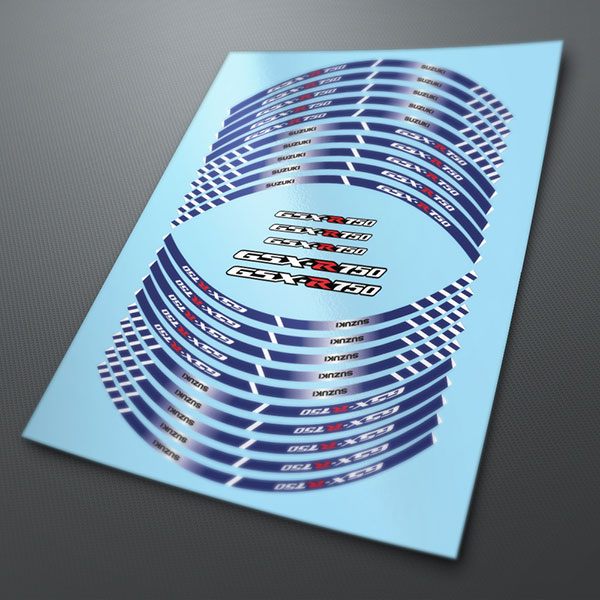 Adesivi per Auto e Moto: Kit Bandas ruote Suzuki GSX R750