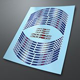 Adesivi per Auto e Moto: Kit Bandas ruote Suzuki GSX R750 3