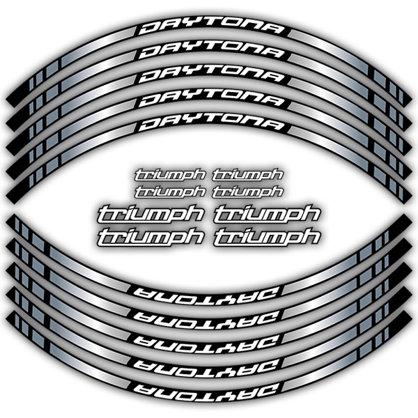 Adesivi per Auto e Moto: Kit adesivo ruote Strisce Triumph Daytona