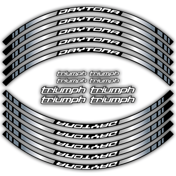 Adesivi per Auto e Moto: Kit adesivo ruote Strisce Triumph Daytona 0