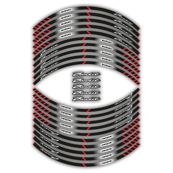 Adesivi per Auto e Moto: Kit Bandas ruote Suzuki Bandit